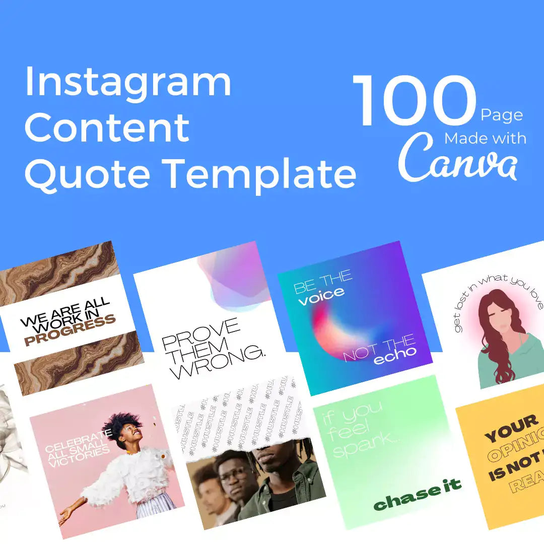 Downloadable Instagram Content Quote 100 Template by Anti Spier