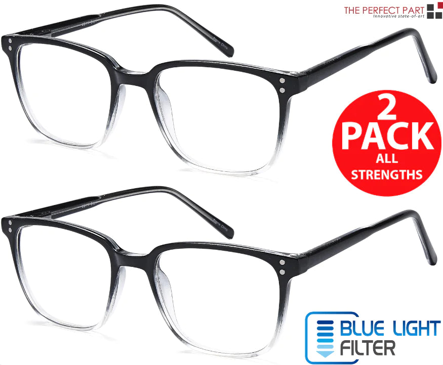 2 PK Unisex Blue Light Blocking Reading Glasses Computer Readers For Men Women by Anti Spier