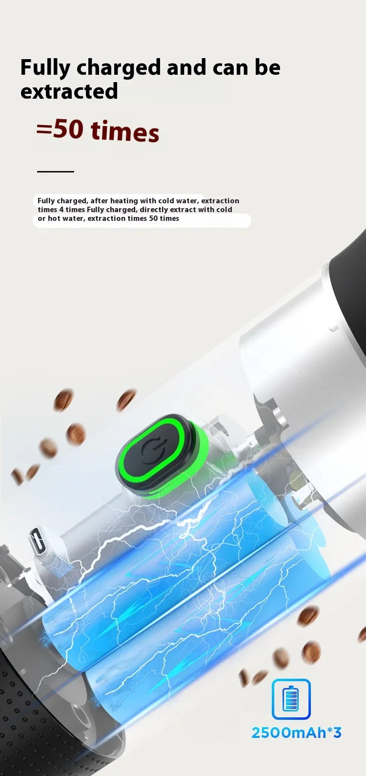 Portable Capsule Coffee Machine Electric Small Wireless Heating by Anti Spier