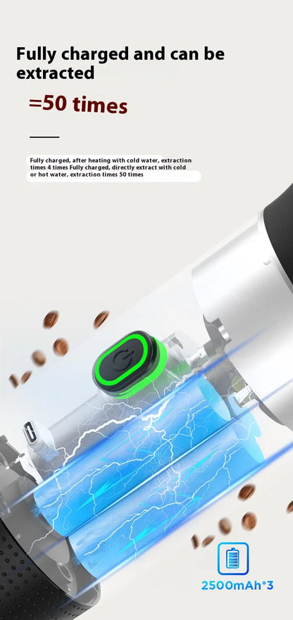 Portable Capsule Coffee Machine Electric Small Wireless Heating by Anti Spier