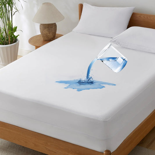 Bedsure Waterproof Mattress Protector Full Size Zippered Mattress Encasement for Bed Breathable & Noiseless Mattress Cover Six-Sided 15 inches Deep by Anti Spier