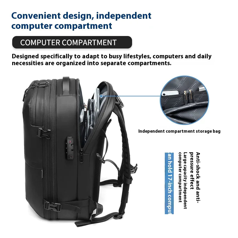 Men's Expansion Backpack Dry Wet Separation by Anti Spier
