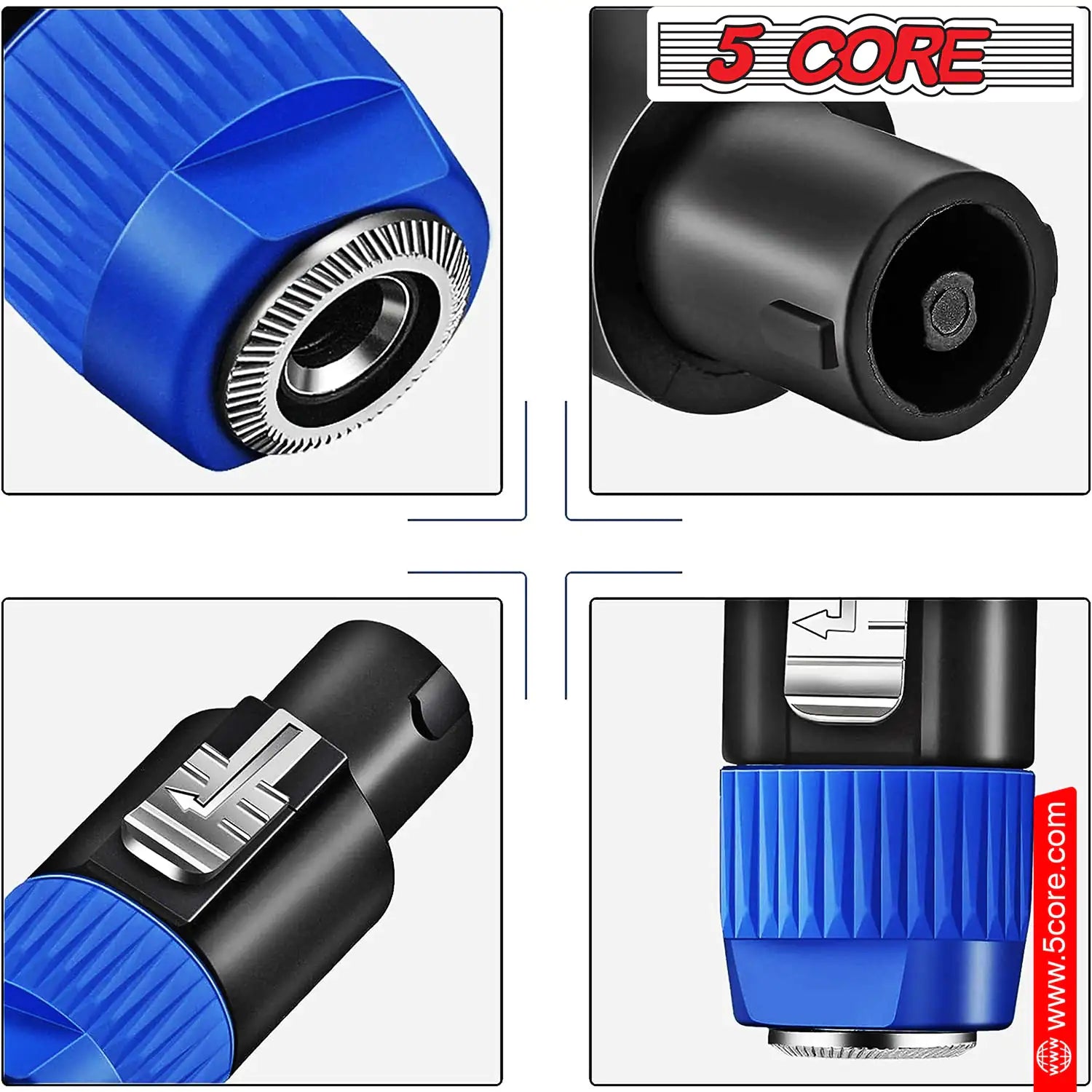 5 Core Speakon Adapter High Quality Audio Jack Male Audio Pin Speaker Adapter Connector by Anti Spier