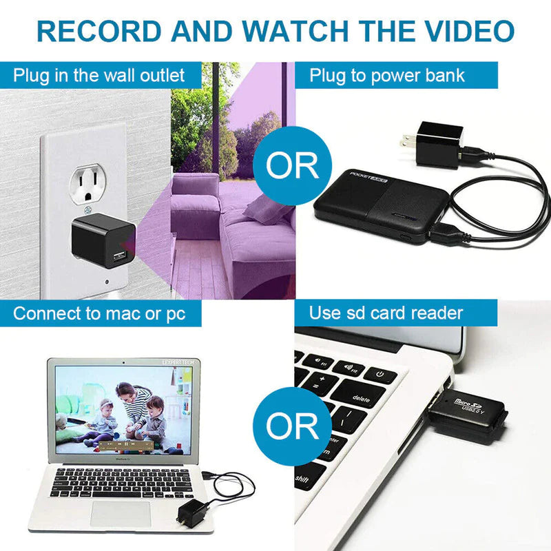 Mini Hidden Camera Home Security Nanny Cam Full HD 1080P DVR Night Vision No Audio by Anti Spier