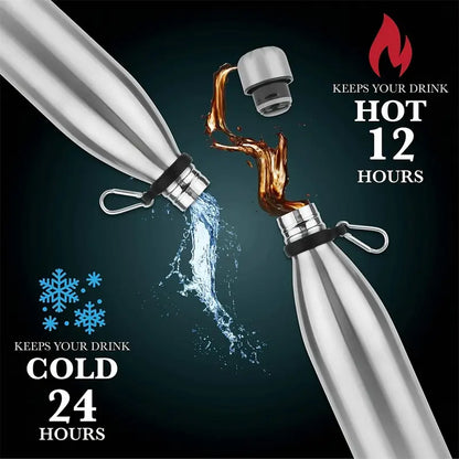 1pc Stainless Steel Insulated Water Bottle with Hidden Compartment - Leak-Proof, Keeps Drinks Hot/Cold, Portable for Travel, Commuting, Outdoor Activities, Commuting Hydration, Sleek Design, Secure Lid Design by Anti Spier