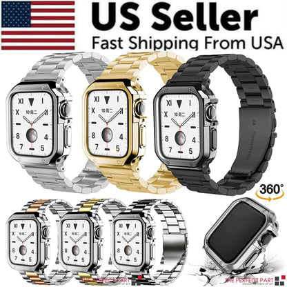 Stainless Steel For Apple Watch iWatch Band 8 7 6 5 4 3 2 SE 38/41/40/42/44/45mm by Anti Spier