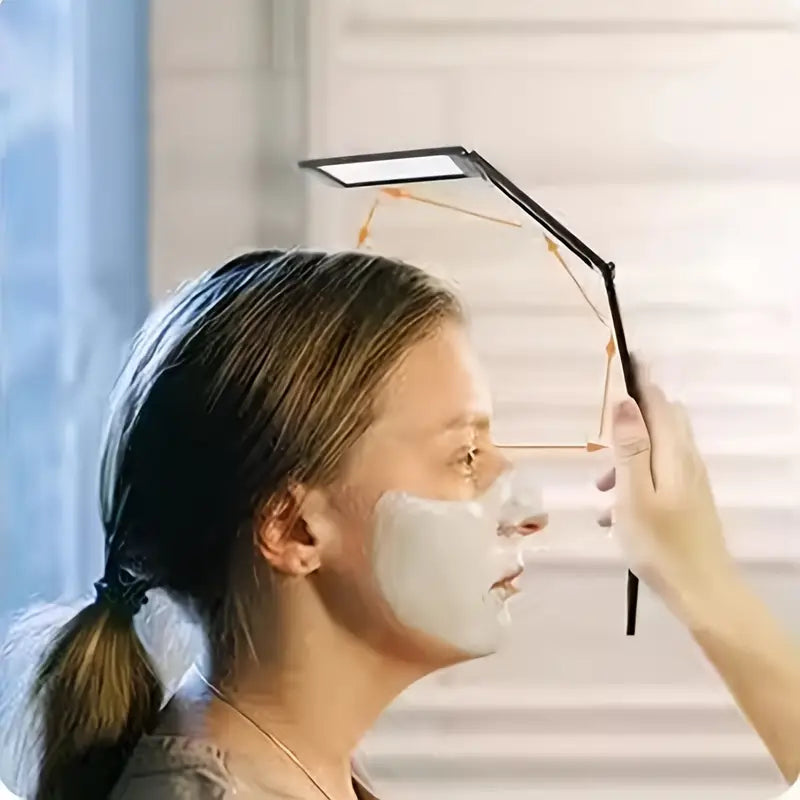 4-in-1 Portable Folding Makeup Mirror-Multi-Angle Handheld Design, Easy Self-Cutting Hair and Daily Beauty, Polishing Surface, No Battery Required by Anti Spier