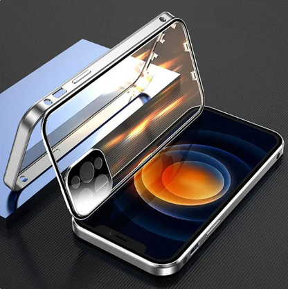 Double Sided Glass Snap Lock Case For iPhones by Anti Spier