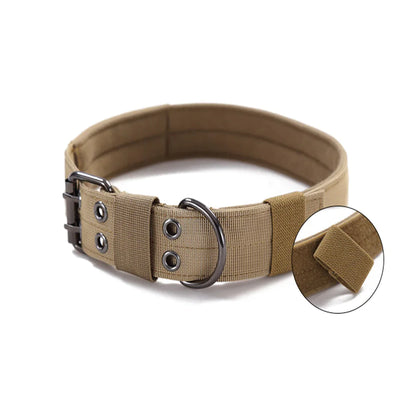 2" Wide Tactical Heavy Duty Nylon Large Dog Collar K9 Military With Metal Buckle by Anti Spier