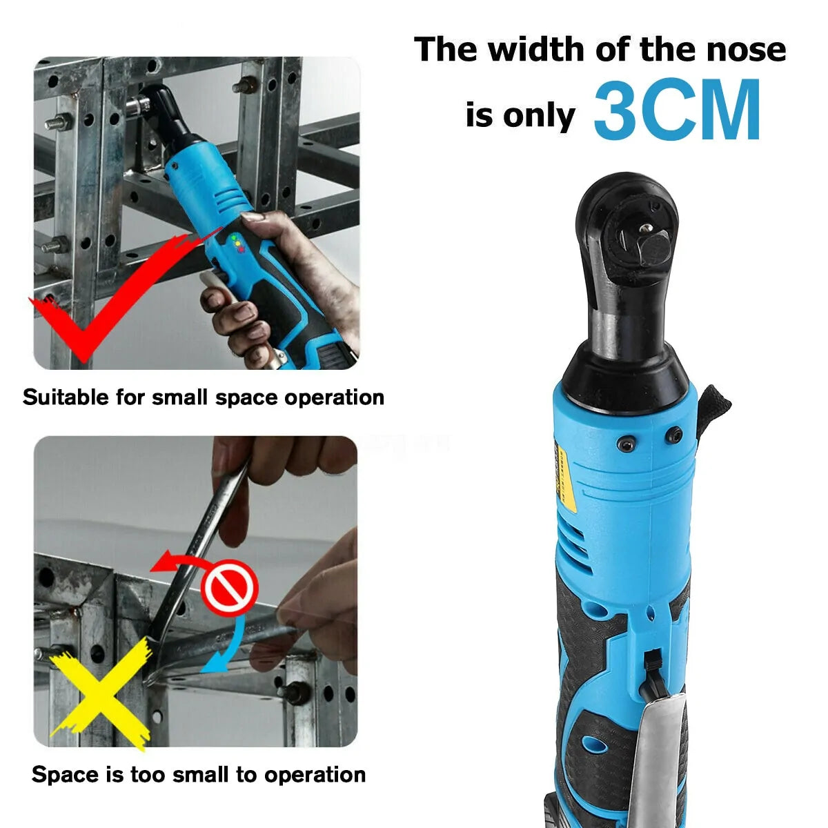 Electric Wrench 3/8" Cordless Ratchet 42V by Anti Spier