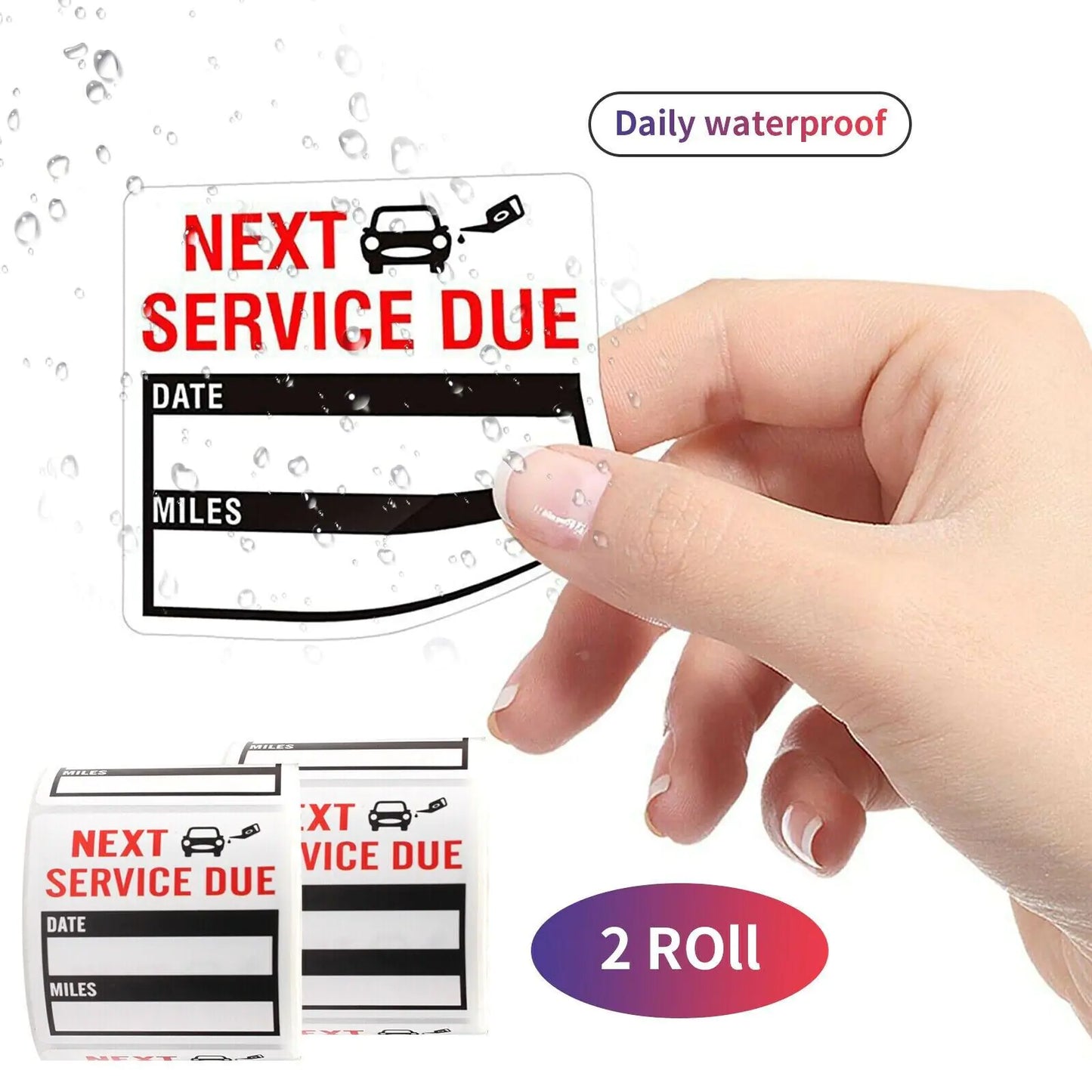 300 Oil Change Service Reminder Stickers Clear Window Lite Sticker Pack 2"x2" US by Anti Spier