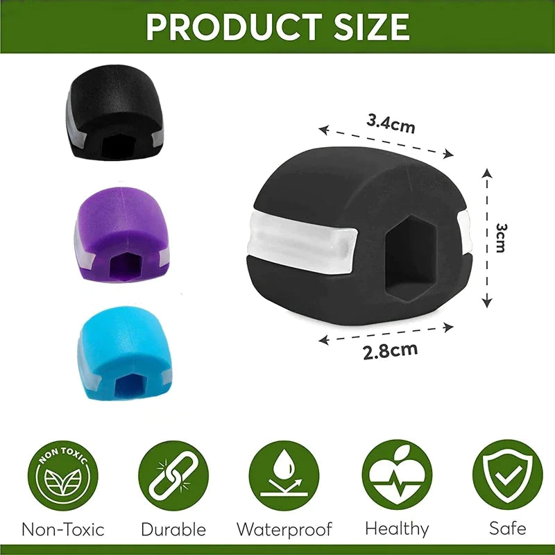 3PCS Jawline Exerciser Mouth Exercise Fitness Ball Neck Face Jaw Trainer Toning by Anti Spier