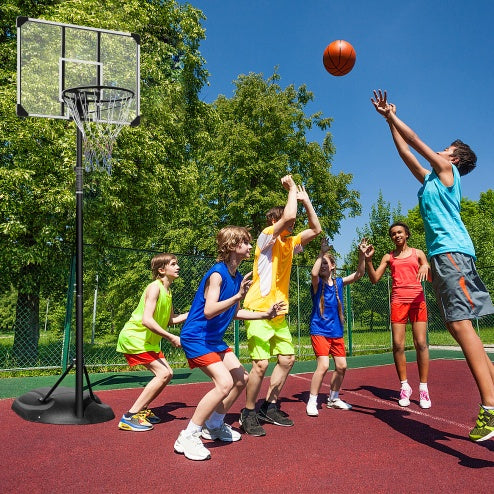 Portable Basketball Hoop System Stand Height Adjustable 7.5ft - 9.2ft With 32 Inch Backboard And Wheels For Youth Adults Indoor Outdoor Basketball Goal by Anti Spier