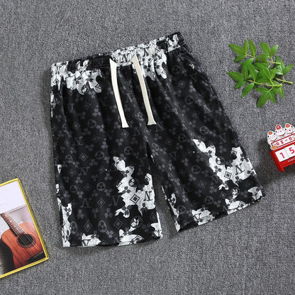 Quarter pants Men's summer beach pants Men's casual running shorts Men's 5 straight leg pants trend by Hypersku