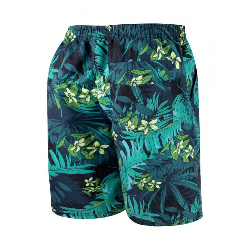 Beach pants men's large size quick dry loose thin men's shorts sports casual flower pants by Hypersku