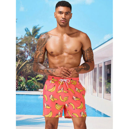 Beach pants men's large size quick dry loose thin men's shorts sports casual flower pants by Hypersku