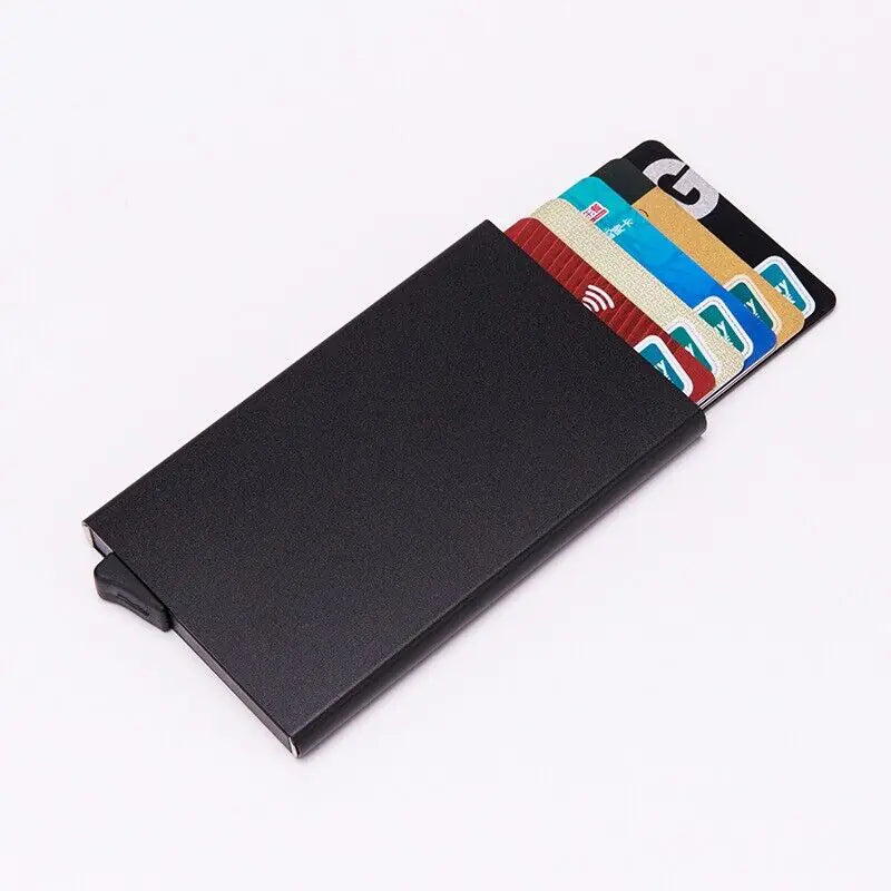Mens RFID Blocking Slim Money Clip Carbon Fiber Wallet ID Credit Card Holder New by Anti Spier