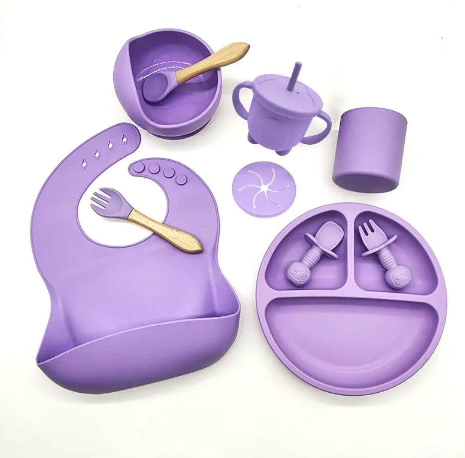 Baby Silicone Feeding Tableware Set by Anti Spier