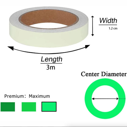 2PC Luminous Tape Self Adhesive Glow In The Dark Wall Sticker Fluorescent Light by Anti Spier