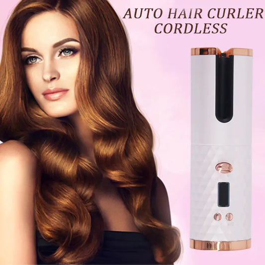 Cordless Auto Rotating Ceramic Hair Curler by Anti Spier