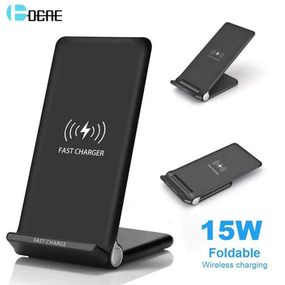 15W FAST WIRELESS CHARGER WITH STAND QUICK CHARGE by Anti Spier