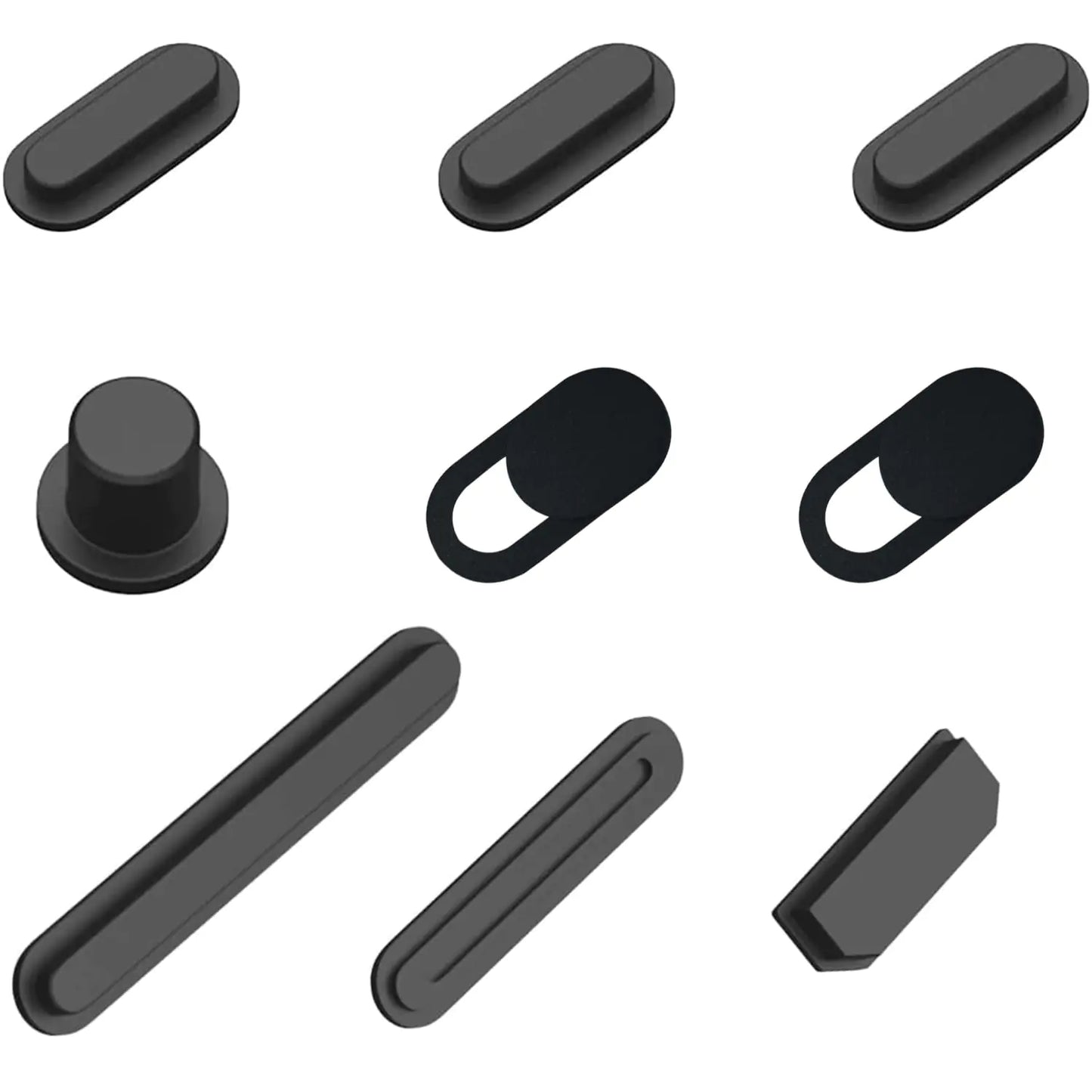 9 PCS Dust Plug Cover for MacBook Air 13.6" 15.3" M3 M2 MacBook Pro 14" 16" M4 M3 M2 M1 MacBook Pro 13" M2 M1 Dust Plug for HDMI Thunderbolt SD Charger Port & Headphone & 2PCS Webcam Cover Slide by Anti Spier