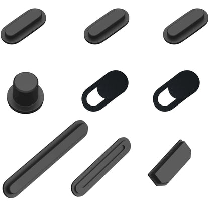 9 PCS Dust Plug Cover for MacBook Air 13.6" 15.3" M3 M2 MacBook Pro 14" 16" M4 M3 M2 M1 MacBook Pro 13" M2 M1 Dust Plug for HDMI Thunderbolt SD Charger Port & Headphone & 2PCS Webcam Cover Slide by Anti Spier