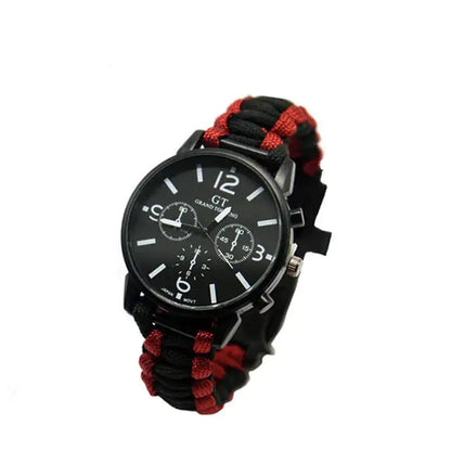 Outdoor Multi function Camping Survival Watch Bracelet Tools With LED Light by Anti Spier