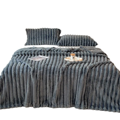 Faux Rabbit Fur Velvet Blanket by Anti Spier