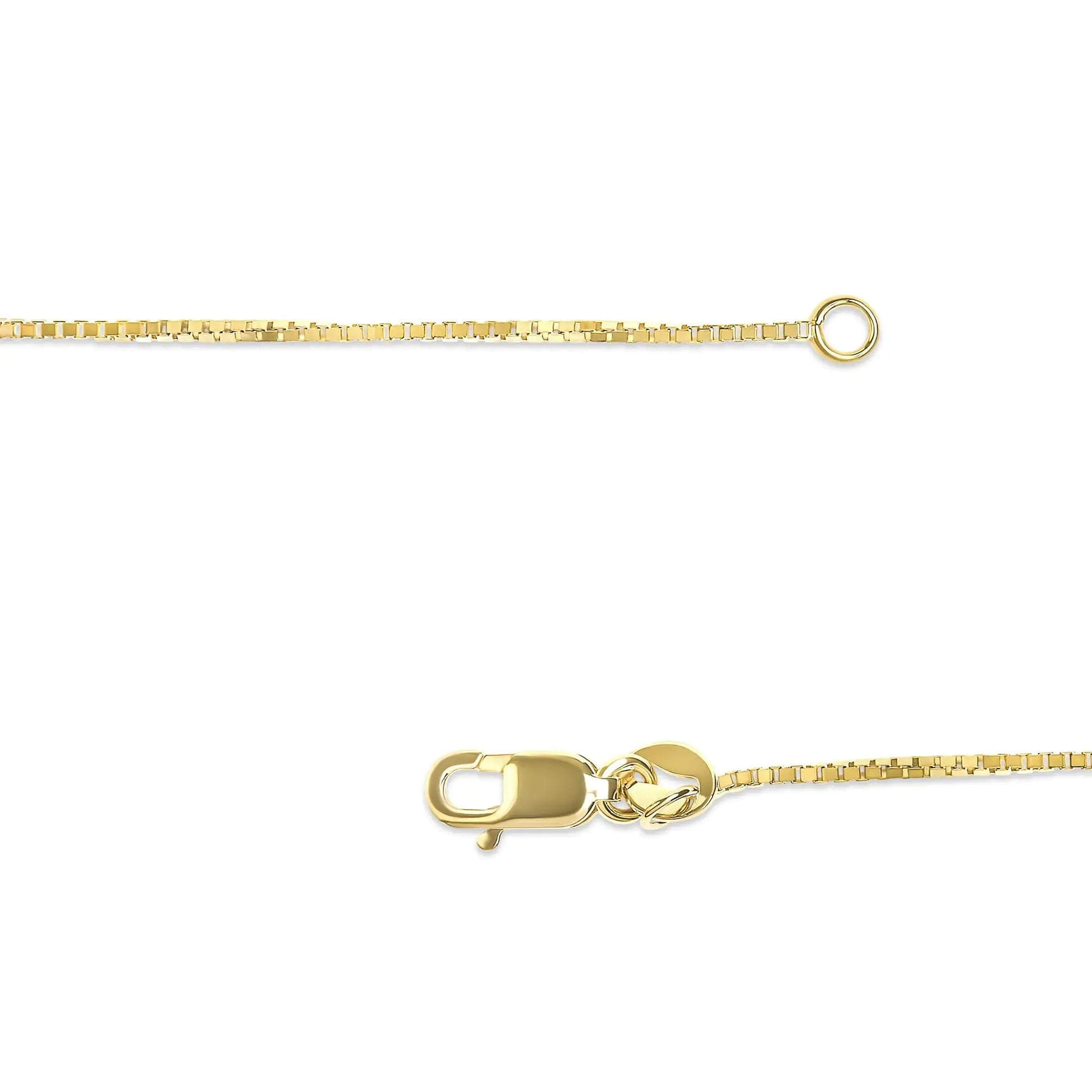 Unisex Solid 14K Gold 0.75mm Classic Box Chain Necklace by Anti Spier