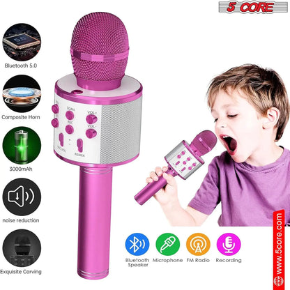 5Core Wireless Karaoke Microphone Bluetooth Mic Portable Handheld Microfonos Inalambricos by Anti Spier