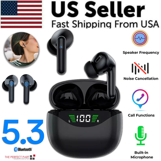Bluetooth Earbuds Headset 5.3 Wireless Noise Cancelling TWS Trucker Waterproof by Anti Spier