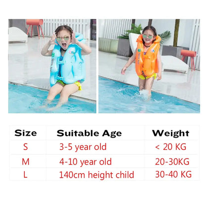 Inflatable Life Vest Baby Swimming Jacket by Anti Spier