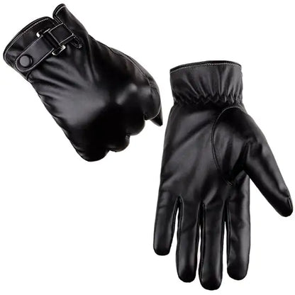 Autumn Warmth Stylish Vegan Leather Touch Smart Gloves by Anti Spier