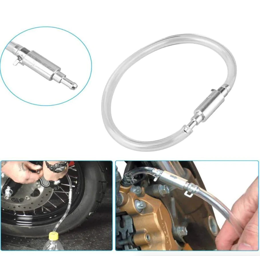 Car Motorcycle Clutch Brake Bleeder Hose One Way Valve Tube Bleeding Tool Set US by Anti Spier