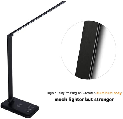 5 Lighting Mode LED Desk Lamp + Wireless Phone Charger by Anti Spier