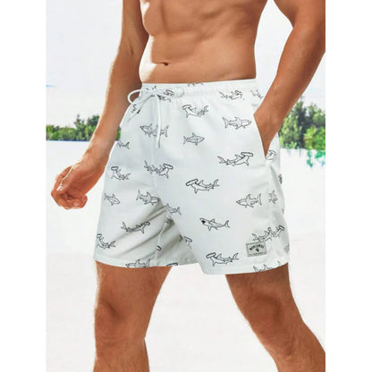 Beach pants men's large size quick dry loose thin men's shorts sports casual flower pants by Hypersku