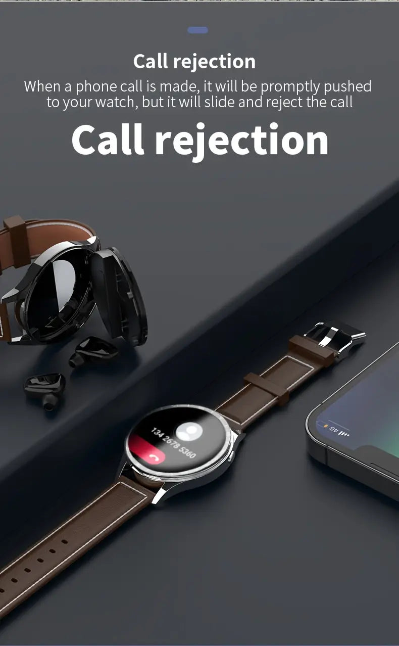 Smart Watch With Earplugs, 2-in-1 Headset Watch, With Fitness Tracker. Smart Watch With Speaker For Answering Calls, Sleep Monitor, Sports Smart Watch With Long Standby Time, Suitable For Android And IPhone by Anti Spier
