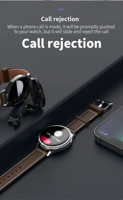 Smart Watch With Earplugs, 2-in-1 Headset Watch, With Fitness Tracker. Smart Watch With Speaker For Answering Calls, Sleep Monitor, Sports Smart Watch With Long Standby Time, Suitable For Android And IPhone by Anti Spier