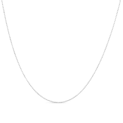 .925 Sterling Silver 0.7mm Slim and Dainty Unisex 18" Inch Ball Bead Chain Necklace by Anti Spier