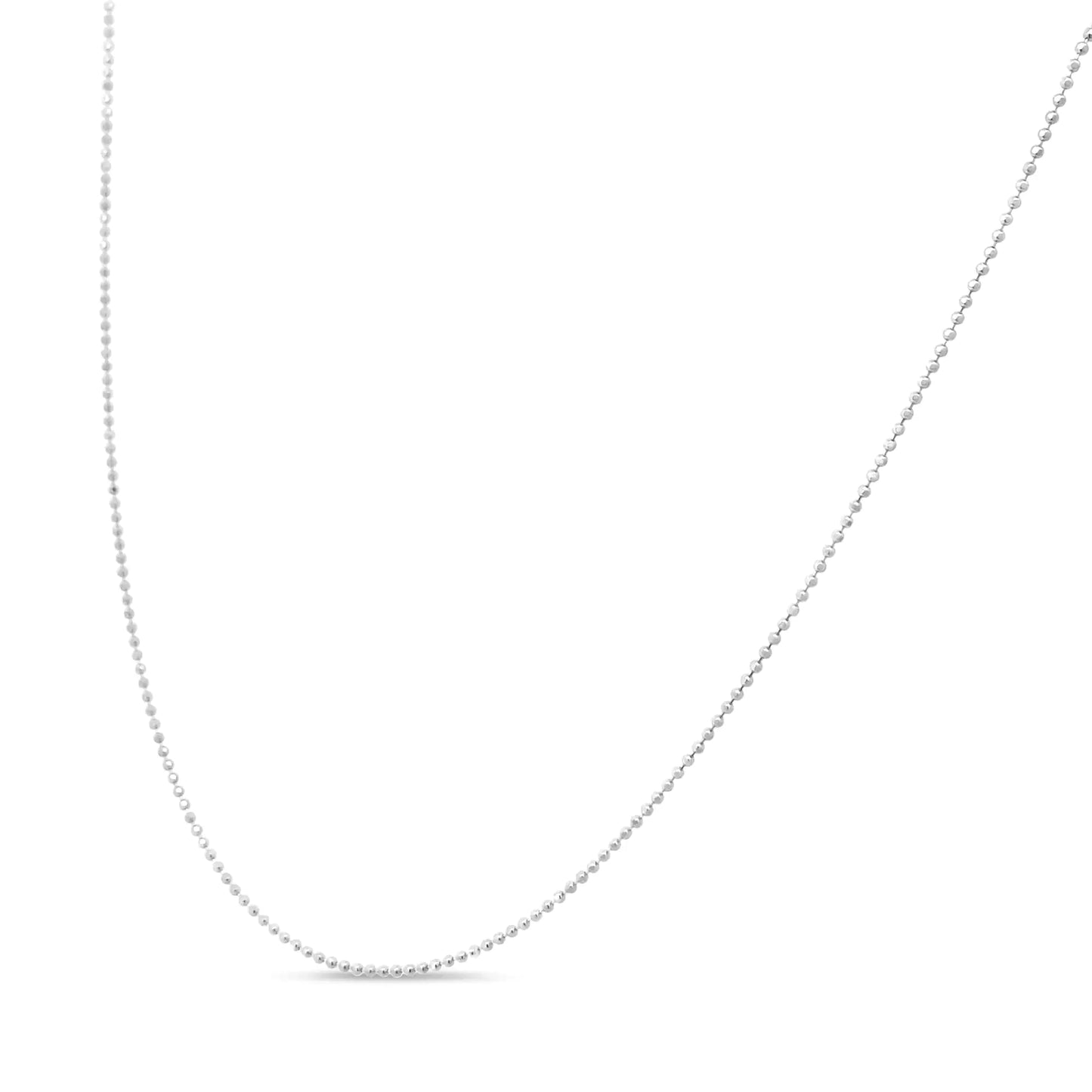 .925 Sterling Silver 0.7mm Slim and Dainty Unisex 18" Inch Ball Bead Chain Necklace by Anti Spier