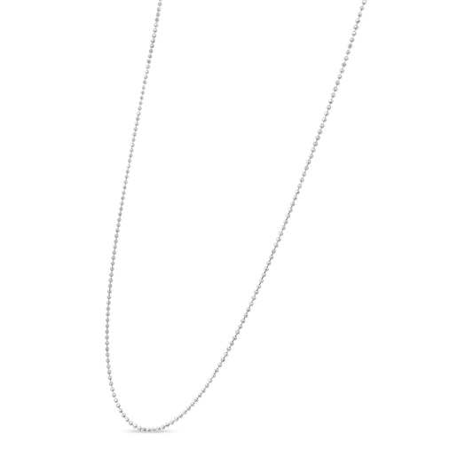 .925 Sterling Silver 0.7mm Slim and Dainty Unisex 18" Inch Ball Bead Chain Necklace by Anti Spier