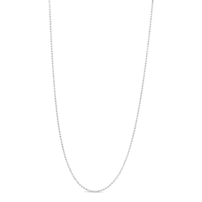 .925 Sterling Silver 0.7mm Slim and Dainty Unisex 18" Inch Ball Bead Chain Necklace by Anti Spier