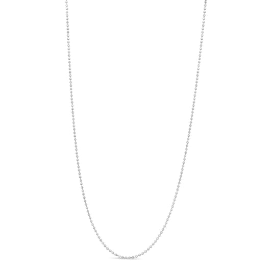 .925 Sterling Silver 0.7mm Slim and Dainty Unisex 18" Inch Ball Bead Chain Necklace by Anti Spier