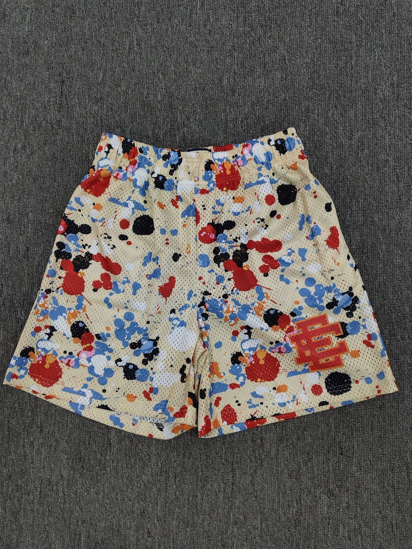 American-style knee-length pants EE sunrise oil painting style mesh capri pants quick-drying shorts for men by Hypersku