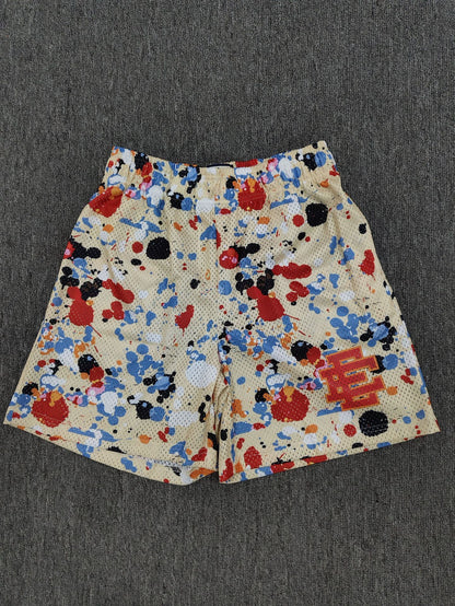 American-style knee-length pants EE sunrise oil painting style mesh capri pants quick-drying shorts for men by Hypersku