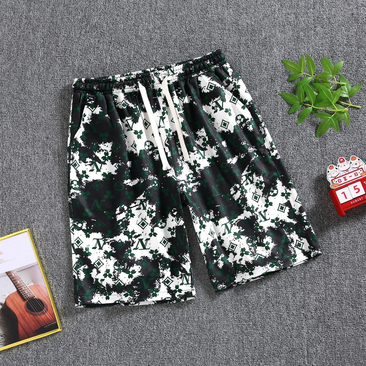 Quarter pants Men's summer beach pants Men's casual running shorts Men's 5 straight leg pants trend by Hypersku