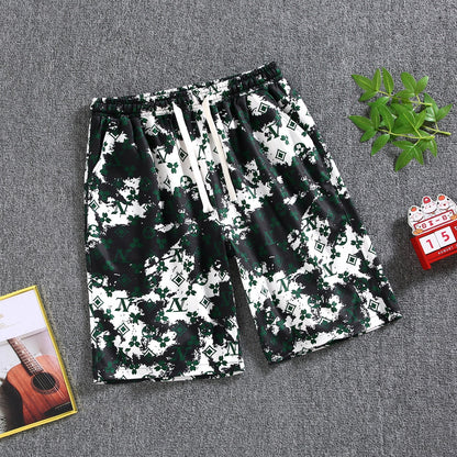 Quarter pants Men's summer beach pants Men's casual running shorts Men's 5 straight leg pants trend by Hypersku