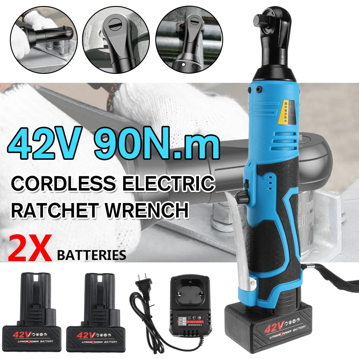 Electric Wrench 3/8" Cordless Ratchet 42V by Anti Spier