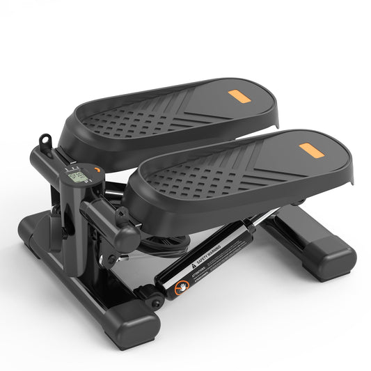 Home Office Exercise 330LBS Capacity Mini Stepper With Resistance Bands And LCD Monitor by Anti Spier